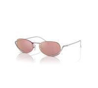 Diesel Unisex Sunglass DL1004 - Couleur du Monture: Argent brillant, Couleur de Lentille: Rose Effet miroir Rose
