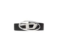 Diesel, Femme, Accessoires, Noir, Taille: 90 CM Ceinture en cuir noir à boucle ovale