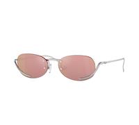 DIESEL Unisex DIESEL DL1004 103/E4 Lunettes de soleil Métal Argent Rose Ronde Miroir