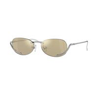 DIESEL Unisex DIESEL DL1004 111/V9 Lunettes de soleil Métal Argent Jaune Ronde Normale