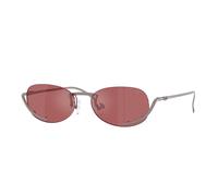 DIESEL Unisex DIESEL DL1004 115/B5 Lunettes de soleil Métal Gris Rouge Ronde Normale