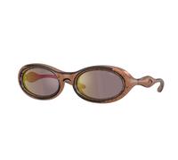 DIESEL Unisex DIESEL DL3011U 20114Z Lunettes de soleil Injecté Bronze Gris Ronde Miroir