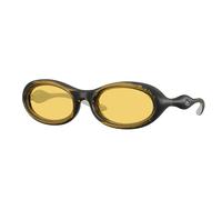 DIESEL Unisex DIESEL DL3011U 203085 Lunettes de soleil Injecté Jaune Jaune Ronde Normale