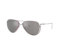 DIESEL Unisex DIESEL DL1003 103/6G Lunettes de soleil Métal Argent Gris Pilote Normale