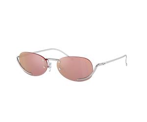 Diesel Unisex Sunglass DL1004 - Couleur du Monture: Argent brillant, Couleur de Lentille: Rose Effet miroir Rose