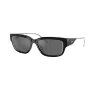 Diesel Unisex Sunglass DL2002MU - Couleur du Monture: Noir brillant, Couleur de Lentille: Gris Argent Effet miroir