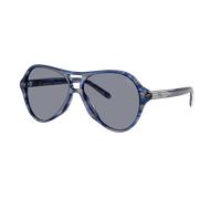 Diesel Unisex Sunglass DL2013U - Couleur du Monture: Bleu strié, Couleur de Lentille: Gris