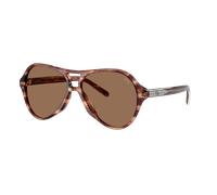 Diesel Unisex Sunglass DL2013U - Couleur du Monture: Marron strié, Couleur de Lentille: Marron foncé