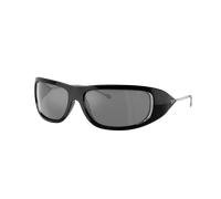 Diesel Unisex Sunglass DL3001 - Couleur du Monture: Noir brillant, Couleur de Lentille: Argent effet miroir gris