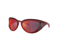 Diesel Unisex Sunglass DL3007U - Couleur du Monture: Black Barrelling Red, Couleur de Lentille: Rouge effet miroir