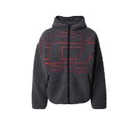 DIESEL Veste de survêtement 'S-ZAT' gris foncé / rouge, Taille S