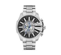 Diesel Mega Chief Slim Watch for Men, Chronograph Movement with Stainless Steel Strap