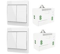 DieseRC Commutateur de lumière cinétique sans fil avec interrupteur de sécurité radiofréquence et récepteur de relais 1000 W avec fusible, pas de batterie, interrupteur auto-générant (2 voies 2