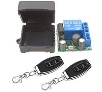 DieseRC Commutateur de Télécommande sans Fil 433Mhz 5V 12V 24V 1 Canal Radio Commande Relais Récepteur avec 2 émetteurs Porte-clés Contacts sans potentiel contrôleur de Relais