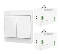 DieseRC Interrupteur d'éclairage auto-générant sans fil, commande radiofréquence avec récepteur relais et fusible, interrupteur cinétique sans batterie (Kit 1 voie, 2 touches)