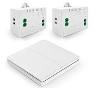 DieseRC Interrupteur d'éclairage Cinétique sans Fil Interrupteur de radiocommande de Panneau mural et Contrôleur de récepteur de Relais 10A avec Fusible, pas de Commutateur auto-générateur de batterie