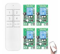 DieseRC Interrupteur Intelligent WIFI 4x1 canal avec 1x émetteur Bluetooth, DC 5V 12V 24V 36V Sortie Passive Module Relais, Ewelink APP Contrôle WIFI compatible avec Alexa/Google Home