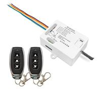 DieseRC Interrupteur Télécommande de Volet roulant Récepteur Relais AC 230V 220V 3A avec 2 émetteurs Compatible avec l'interrupteur Manuel et l'interrupteur de fin de course le Moteur avance et recule