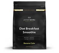 THE PROTEIN WORKS - Diet Breakfast Smoothie | Petit-déjeuner sur le pouce | Hyperprotéiné et peu sucré | 9 Portions | Gâteau À La Banane | 500g
