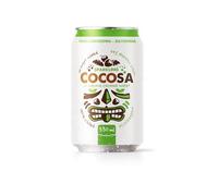 DIET-FOOD Cocosa Eau de Coco Pétillante Eau de Coco avec Gaz Origine Vietnam Sans Additifs Artificiels et Sans Sucre 330 ml