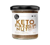 DIET-FOOD Crème de noisette-nougat bio - sans huile de palme, sans sucre - crème chocolatée faible en glucides, avec huile MCT - 300 g