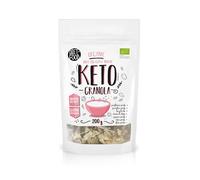 DIET-FOOD Granola Keto riche en protéines et en graisses, sans gluten, muesli petit-déjeuner faible en glucides, snack non OGM sans sucres ajoutés 200 g (1 unité)