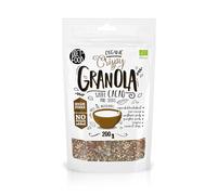 DIET-FOOD Granola Keto végétalien bio croustillant au cacao et graines, sans gluten, petit-déjeuner faible en glucides, snack non OGM sans sucres ajoutés 200 g (1 unité)