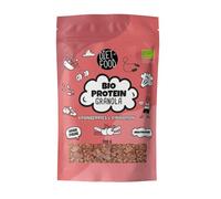 DIET-FOOD Muesli protéiné bio - produit petit-déjeuner enrichi en protéines végétales et collagène - dose journalière de protéines et glucides - goût airelle et cannelle - 200 g