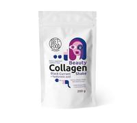 Diet-Food Shake Beauté Collagène - Poudre de Collagène avec Acide Hyaluronique - Complément Alimentaire - Boisson Beauté Collagène - 200 g - Saveur Cassis