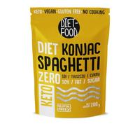 Diet-Food Spaghetti Shirataki - Nouilles Konjac Bio Faibles en Glucides | 200 Grammes Nourriture Vegan Faible en Calories, Sans Graisse, Sans Soja, Sans Gluten Nouilles Amincissantes, Glucomannane