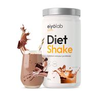 DIET SHAKE | Collation Minceur Protéinée | L-Carnitine pour l’Activation des Graisses | Probiotiques et Psyllium pour la Digestion | Vitamines et Minéraux | Pauvre en Sucres | 500g Chocolat | Eiyolab