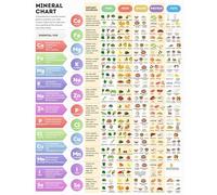 Dietary Minerals Chart Poster Food Sources Guide Educational Wall-Art Canvas Print for Kitchen Decor Home School Classroom Office(Unframed,12x18inch(30x45cm))