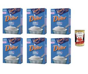 Dietor, my Dietor Zero Calorie, édulcorant naturel 0 kcal, sans gluten, sans aspartame, en poudre, 6 x 200 g + polpa italien gourmet 400 g
