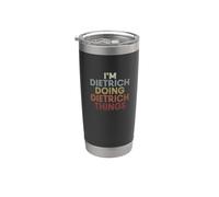 Dietrich Name Dietrich Personalized Name First Given Gobelet isotherme en acier inoxydable double paroi