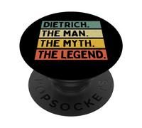 Dietrich The Man The Myth The Legend Funny Personnalisé PopSockets PopGrip Adhésif