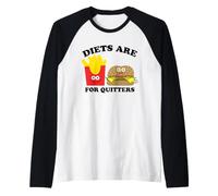 Diets are for Quitters Funny Food Manche Raglan