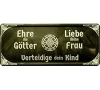 Dieu 1926 Plaque décorative en tôle avec Inscription en Allemand Liebe Die Frau - Wikinger 28 x 12 cm