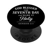 Dieu a béni Le septième Jour et l'a Rendu Saint PopSockets PopGrip Adhésif