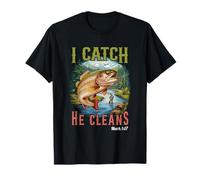 Dieu a créé Un pêcheur d'hommes Que j'attrape, il nettoie la pêche d'aventure T-Shirt