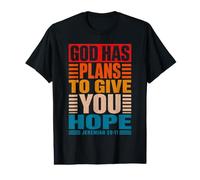 Dieu a des Plans pour Vous Donner de l'espoir Jérémie 29:11 Vintage T-Shirt Graphique avec Valeur