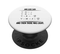 Dieu a Dit Les équations de Maxwell Puis Le Cadeau PopSockets PopGrip Adhésif
