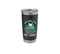 Dieu a dit une fois que Dieu a créé le Bull Terrier Funny Gobelet isotherme en acier inoxydable double paroi