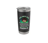 Dieu a dit une fois que Dieu a créé le caniche Funny Puppy Gobelet isotherme en acier inoxydable double paroi