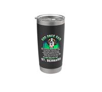Dieu a dit une fois que Dieu a créé le chiot Saint-Bernard Gobelet isotherme en acier inoxydable double paroi