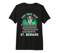 Dieu a Dit Une Fois Que Dieu a créé Le Chiot Saint-Bernard T-Shirt Haut de Gamme