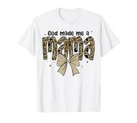 Dieu a fait de moi une maman, mère, coquette, canard, camouflage, nœud rétro T-Shirt