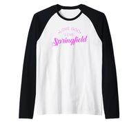 Dieu Aime Springfield Illinois Rétro Lincoln Vintage Chicago Manche Raglan