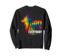 Dieu Aime Tout Le Monde Rainbow Pride Christian Cross Love Sweatshirt