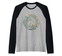Dieu aztèque Quetzalcoatl Serpent à Plumes Aztèques Dieu Serpent Manche Raglan