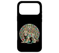 Dieu aztèque Tezcatlipoca et léopard avec Calendrier Maya Coque pour iPhone 17 Pro Max